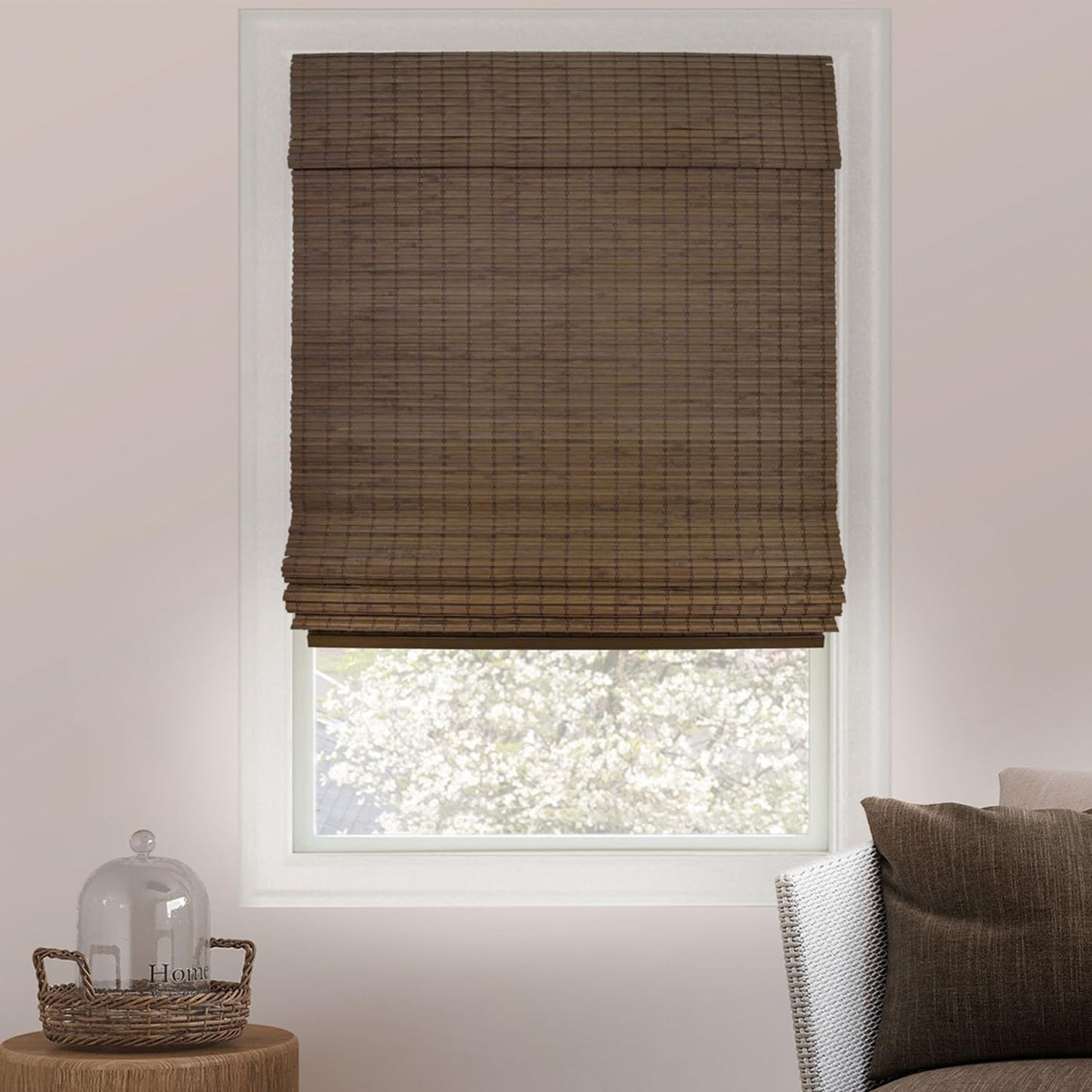 CHICOLOGY Bamboo Blinds , Shades Roman for Windows Window Home Patio & Shade 27"W X 64"H, Squirrel