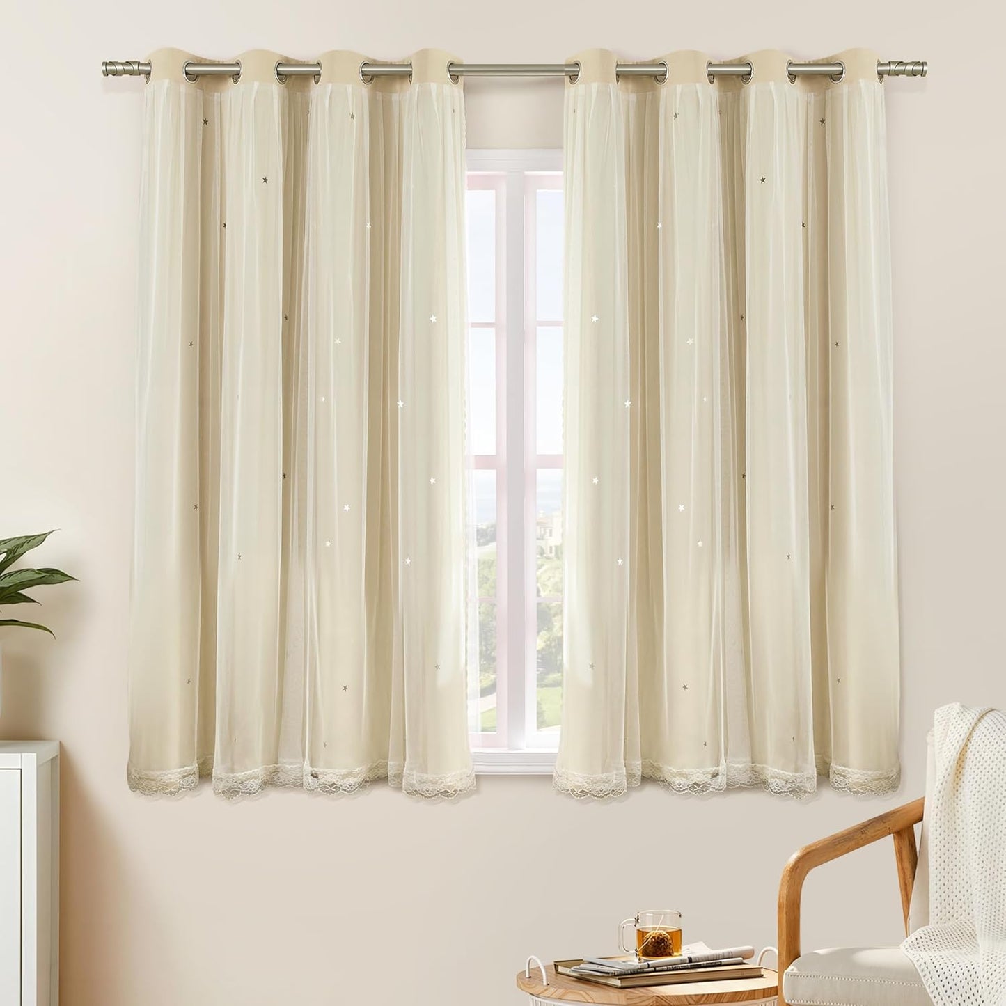 XiDi Pink and Purple Curtains 84 Inches Long for Girls Bedroom 2 Panels Blackout Rainbow Nursery Curtains for Kids Room Unicorn Princess Theme Home Decor Living Room Pink/Purple W52 X L84