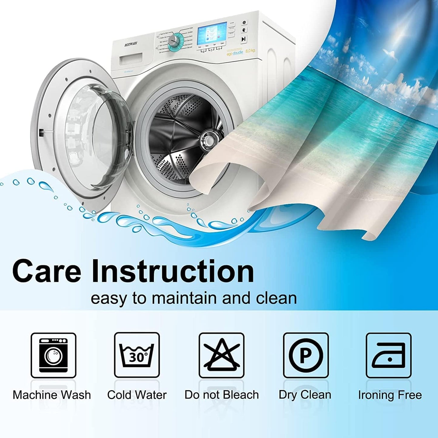 Jekeno Rainbow Polka Dots Blackout Curtains Fantasy Art Colorful Printed Decor Bedroom Apartment Living Room Darkening Grommet Window Drapes 2 Panels Set, 52"x 84"