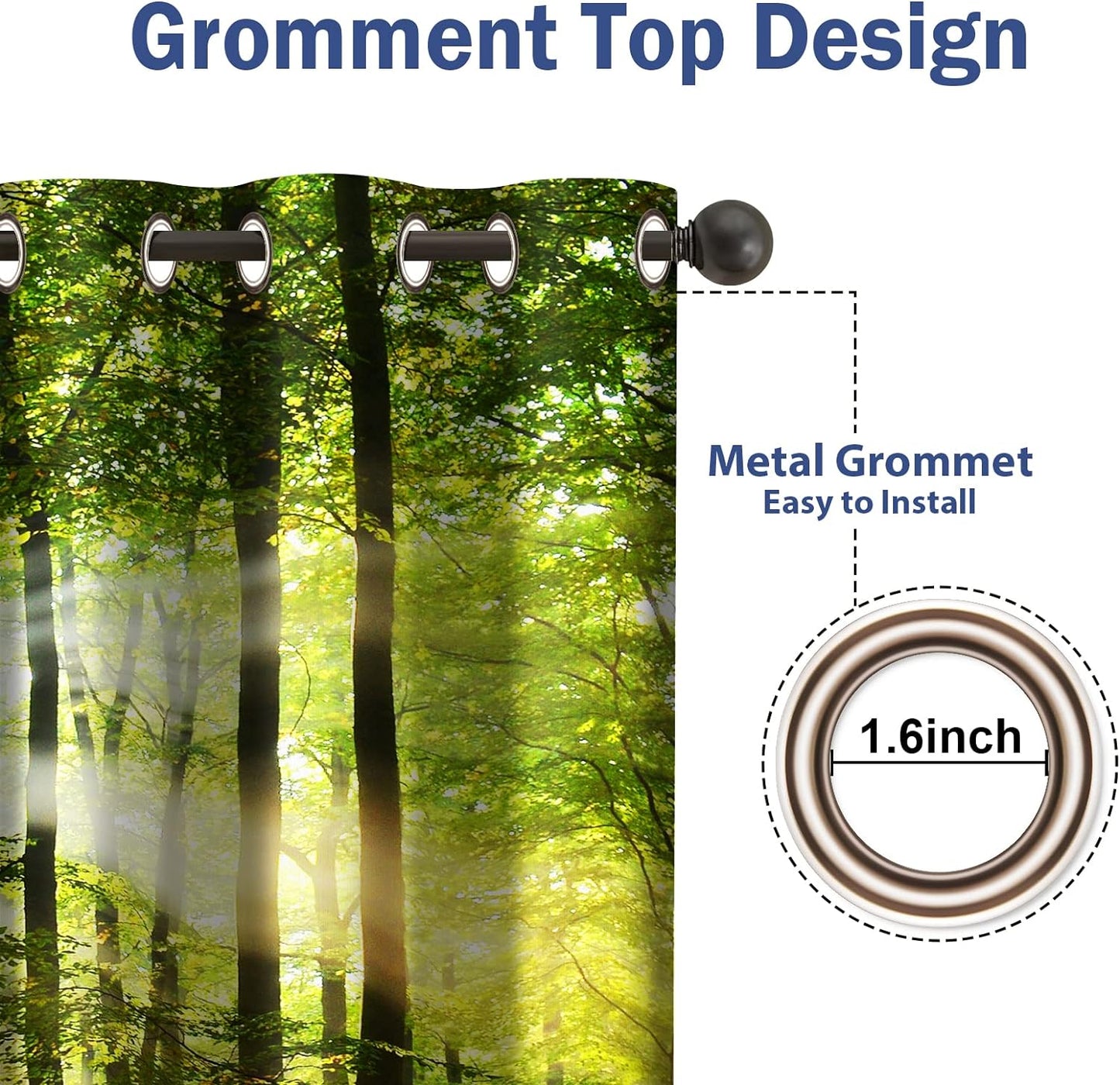 Jekeno Rainbow Polka Dots Blackout Curtains Fantasy Art Colorful Printed Decor Bedroom Apartment Living Room Darkening Grommet Window Drapes 2 Panels Set, 52"x 84"