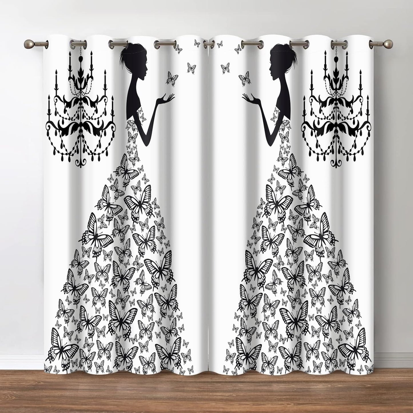 Jekeno Rainbow Polka Dots Blackout Curtains Fantasy Art Colorful Printed Decor Bedroom Apartment Living Room Darkening Grommet Window Drapes 2 Panels Set, 52"x 84"