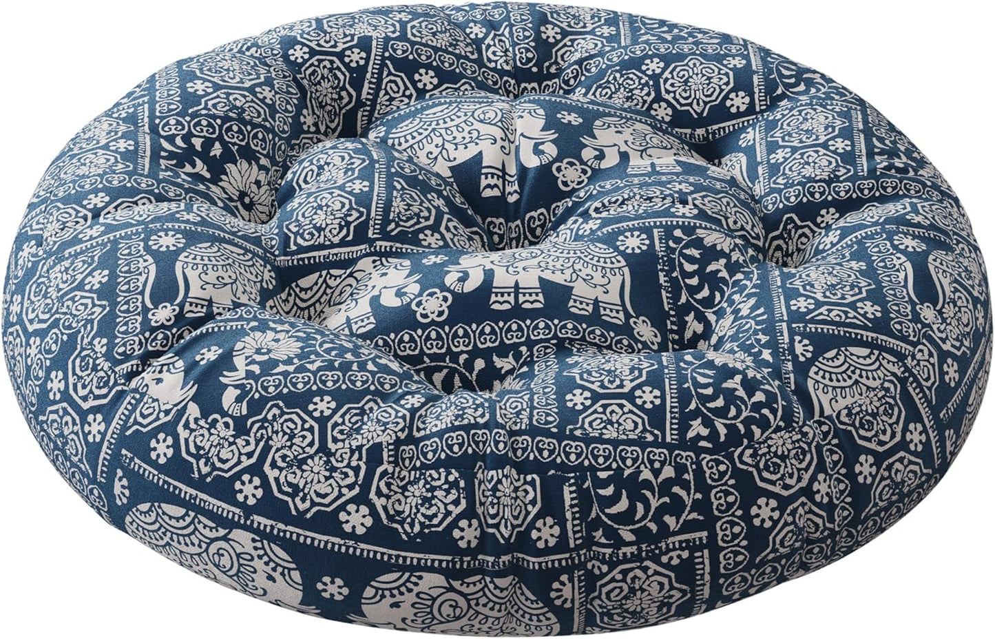 Codi Floor Cushions Seating for Adults and Kids Set of 2, Square Large Boho Pillows for Yoga Living Room Tatami Sitting Home Decor, Memory Foam Added, 22x22 Inch Multi Patchwork