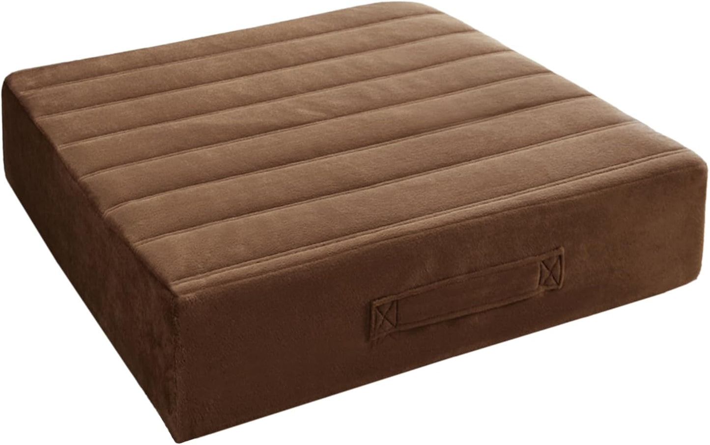 Codi High Density Foam Floor Pillow 2 Sets, Large Meditation Cushions Seating for Adults and Yoga Sitting, 5" Thick Washable Couch Cushion with Soft Tufted Covers - 22 Inch Grey