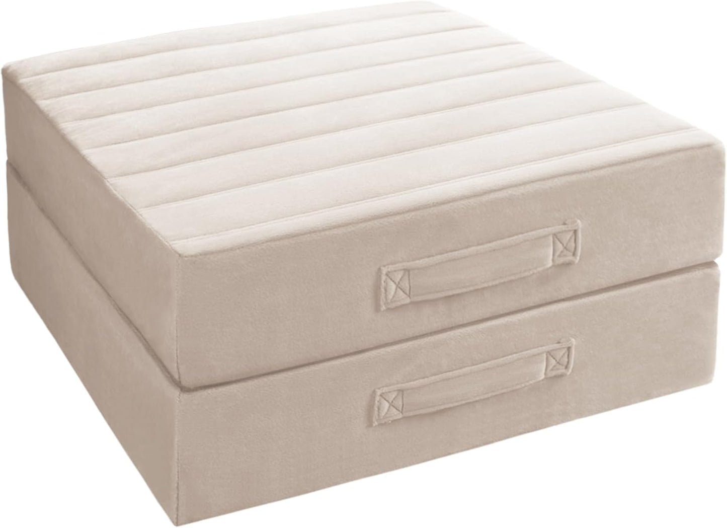 Codi High Density Foam Floor Pillow 2 Sets, Large Meditation Cushions Seating for Adults and Yoga Sitting, 5" Thick Washable Couch Cushion with Soft Tufted Covers - 22 Inch Grey