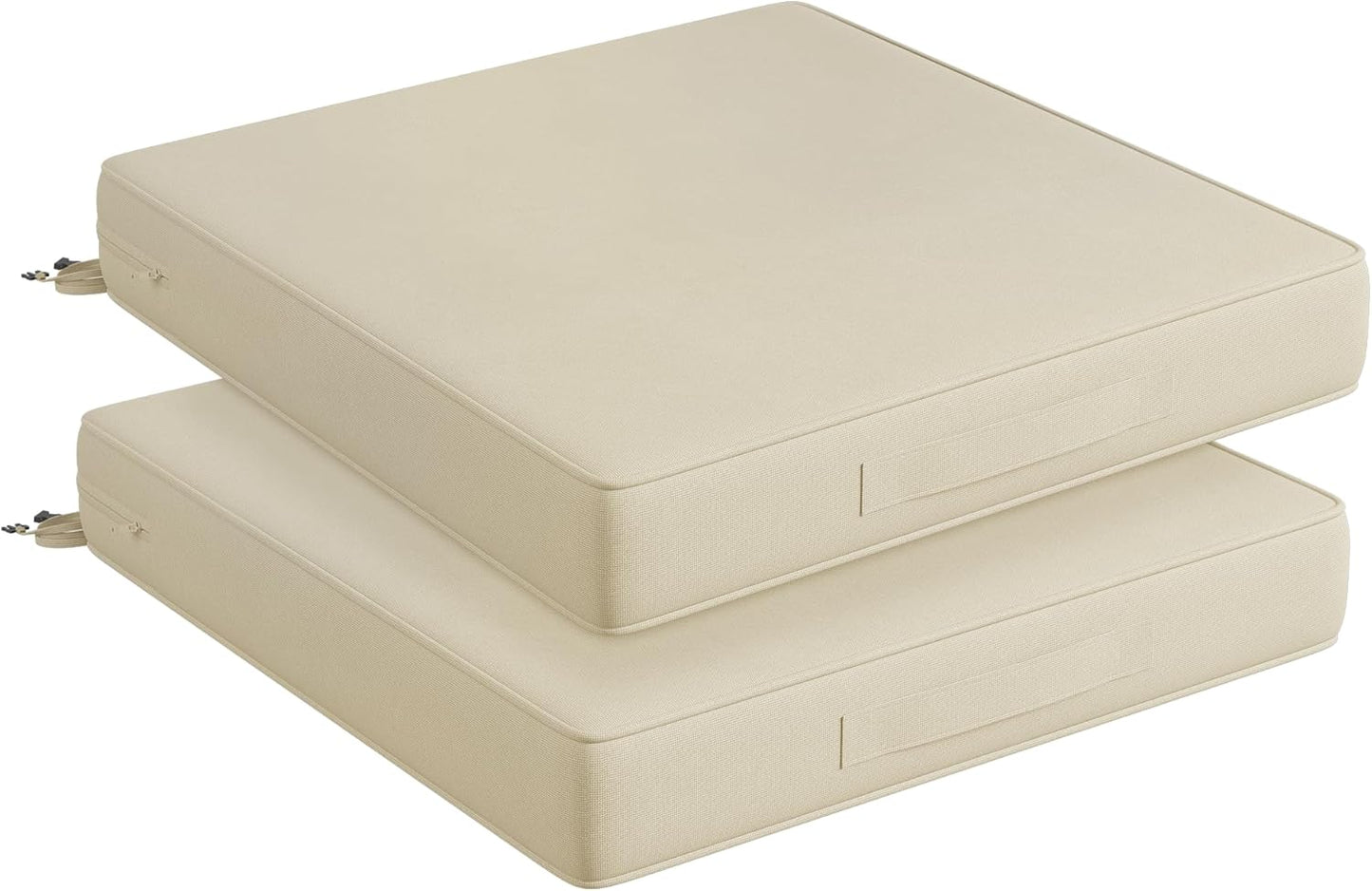 Codi High Density Foam Floor Pillow 2 Sets, Large Meditation Cushions Seating for Adults and Yoga Sitting, 5" Thick Washable Couch Cushion with Soft Tufted Covers - 22 Inch Grey