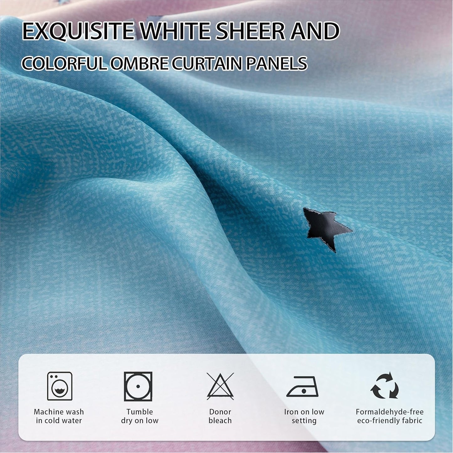 XiDi Pink and Purple Curtains 84 Inches Long for Girls Bedroom 2 Panels Blackout Rainbow Nursery Curtains for Kids Room Unicorn Princess Theme Home Decor Living Room Pink/Purple W52 X L84